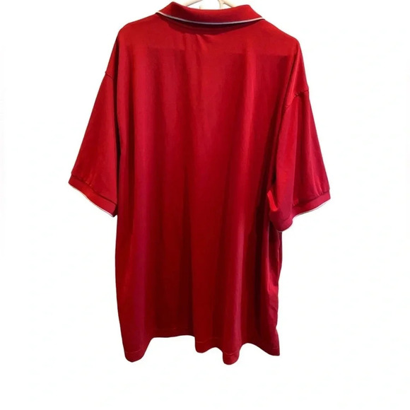 CLAIBORNE MENS RED POLO SHIRT TOP QUICK DRY GOLF SUMMER CASUAL TOPS SIZE 2XLT - Picture 3 of 5